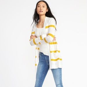 NWT Yellow Stripe open cardigan XS and tank S